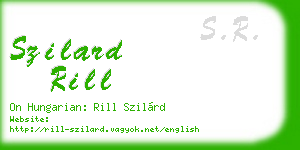 szilard rill business card
